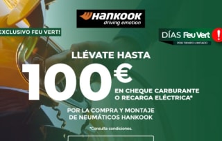 Hasta 100€ en cheque carburante o recarga eléctrica con Hankook.