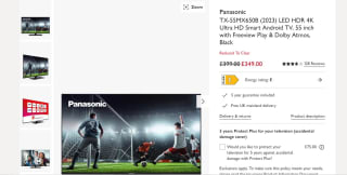 Panasonic 55" 4K Smart TV: £349