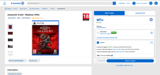 Assassin's Creed : Shadows (PS5) à 69,99€