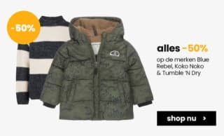 50% korting op alles van Tumble 'N Dry, Koko Noko en Blue Rebel bij Kixx