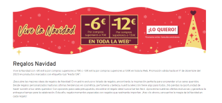 Descuentos de -12€ y -6€ según compra