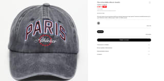 Gorra bordado efecto lavado Paris Athletics por 3.99€