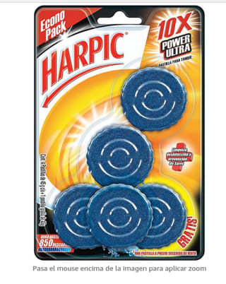 Pastillas Harpic Acuáticas, 5 Piezas por $42.30 en Amazon