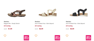 20% korting op de gehele collectie bij Schuurman schoenen