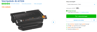 Tefal Optigrill + XL contactgrill voor €104 na cashback bij Coolblue