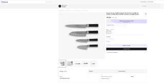 Set cuchillos Santoku Cecotec solo 5,10€