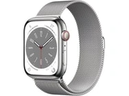 Apple Watch Series 8 GPS + Cellular 45mm Stainless steel Milanese-Zilver voor €749