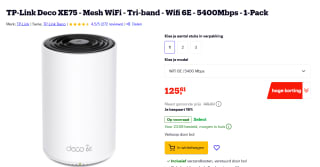 TP-Link Deco 1-pack Wi-Fi 6 XE75 router voor €125,61 bij bol