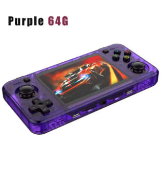 Consola retro portátil R36H IPS 3,5" Linux RK3326 3000 mAh 64/R36H Purple 64GB +10000 juegos clásicos por solo 28,59€