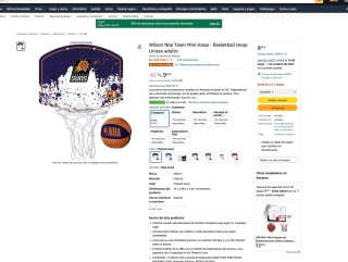 Wilson Nba Team Mini Hoop Basketball Hoop Unisex adulto por solo 9,49€