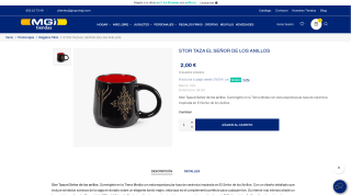 Stor Taza el Señor de los Anillos por 2€