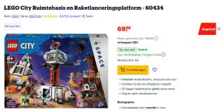 LEGO City Ruimtebasis en Raketlanceringsplatform (60434) voor €69,99 bij Bol