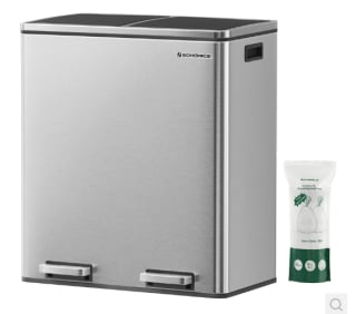 SONGMICS Afvalemmer, 2 x 30 L voor €95,99 bij Ochama