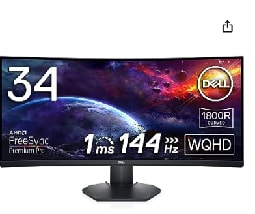 Monitor Curvo Gaming de 34'' WQHD DELL S3422DWG por 399€