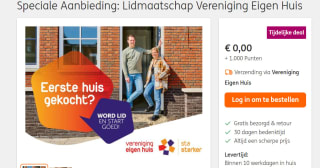 Gratis jaar lid van Vereniging Eigen huis met 1000 ING punten