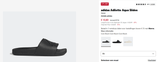 adidas Adilette Aqua slippers voor €10 bij Foot locker