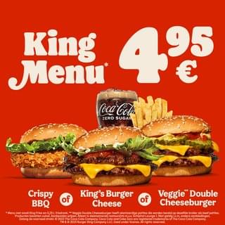 King Menu voor €4,95 bij Burger King