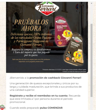 reembolsos en quesos Giovanni Ferrari de -1€
