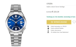 Citizen Tusyosa Horloge voor €223,20 bij Siebel Juweliers