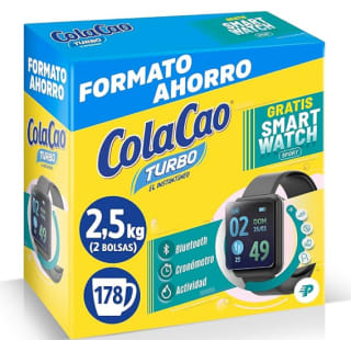 ColaCao Turbo Cacao Instantáneo de 2,5kg + regalo Smartwatch por 14,39€