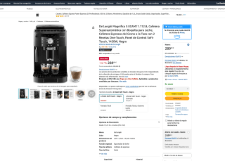 Cafetera De'Longhi Magnifica S ECAM11.112.B Superautomática por solo 289€