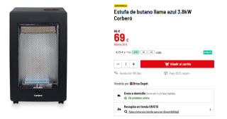 Corberó Estufa de butano llama azul 3.8kW por 69€
