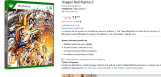 Dragon Ball Fighter Z Xbox por 11,89€.