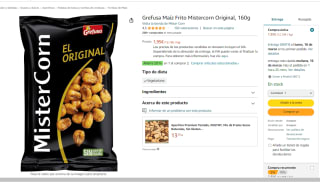 2 x Grefusa Maíz Frito Mistercorn Original 160gr por 2.77€