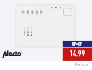 Alecto COA1910 Koolmonoxidemelder - 10 jaar sensor voor €14,99 bij de Aldi