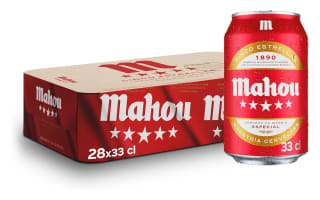 28 Latas de 33cl Mahou 5 Estrellas a tan solo 14,01€