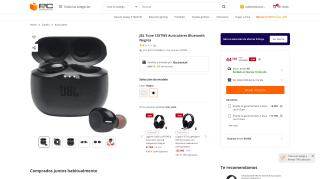 Auriculares Bluetooth JBL Tune 125TWS por 44,50€