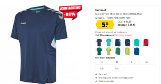 Diverse Hummel shirts en shorts voor €5,55 bij Sportkorting