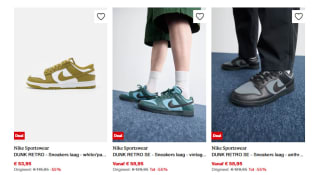 Diverse Nike Dunk sneakers vanaf €49,95 bij Zalando
