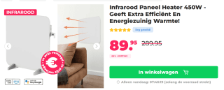 Sinji Elegante Design Smart Energie besparende Infrarood Paneelverwarming voor €89,95 bij Voordeelvanger