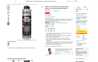 Aditivo Limpia Inyectores Diésel Sparco Aditivo de Combustible Diésel 300 ml por 5,16€