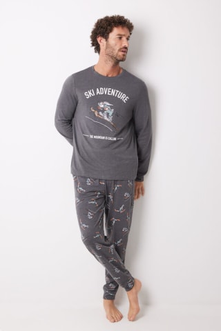 Women'secret Pijama largo Hombre 100% algodón ski por solo 10,99€