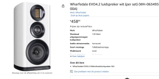 Wharfedale EVO 4.2 – Boekenplankluidsprekers 2 stuks voor €458,89 bij Amazon