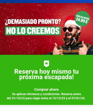 Navidad con Vuelos desde 24,99€ con Ryanair