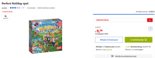Perfect Holiday spel voor €9,98 bij Dreamland