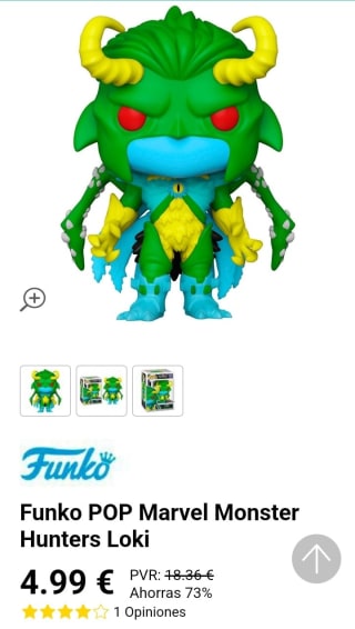 Funko POP Marvel Monster Hunters Lok por 4,99€.i