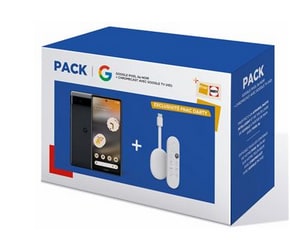 Pack Google Pixel 6a 5G 128GB + Google TV Chromecast por 339€