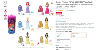 Disney Princess ROYAL COLOR REVEAL Party Edition, muñeca pequeña con efecto sorpresa por 9,63€