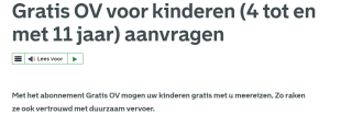 Gratis OV voor kinderen (4 tot en met 11 jaar) in Rotterdam