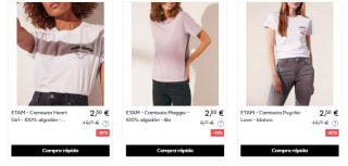 Ropa de la marca Etam desde solo 0,99€ grandes ofertas