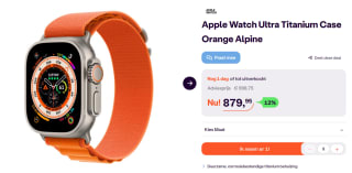 Apple Watch Ultra 4G 49mm Alpine Band Oranje voor €879,95 bij Ibood
