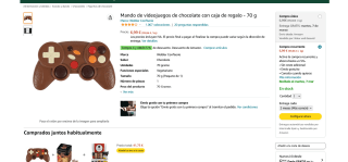 Mando de videojuegos de chocolate con caja de Regalo 70g Weibler a tan solo 6,99€