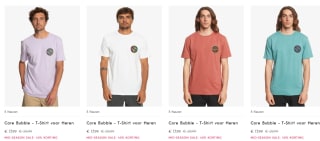 40% korting op geselecteerde kleding bij Quiksilver