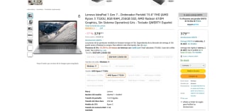 Portátil Lenovo IdeaPad 1 Gen 7 15.6" FHD AMD Ryzen 3 7320U 8GB 256GB por 379€