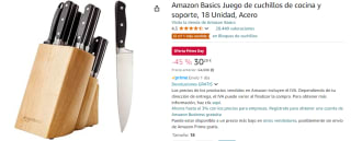 Juego de cuchillos de cocina y soporte, 18 Unidades por 30.28€