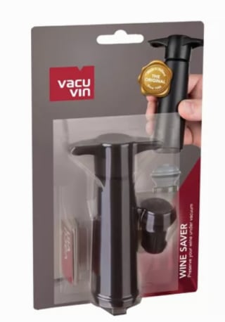 Vacu Vin Vacuumpomp Zwart + Dop voor €1,50 bij Bol